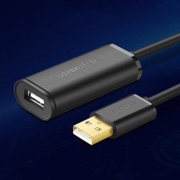 
Prailginimo kabelis aktyvus USB 2.0 480Mbps 5m juodas
