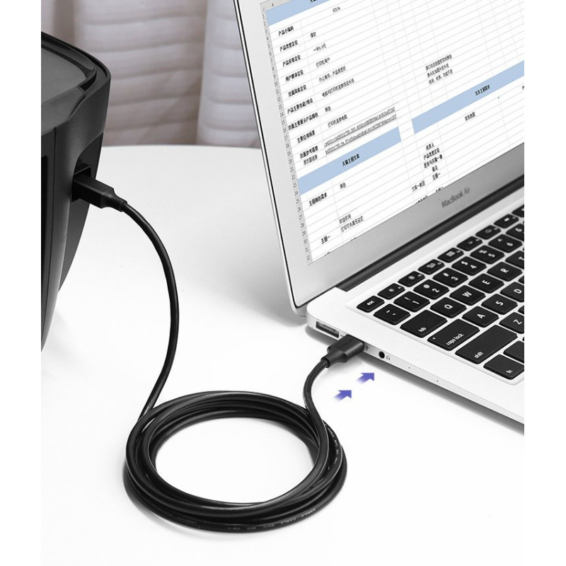 USB 2.0 - USB-B spausdintuvo laidas 1,5 m, juodas