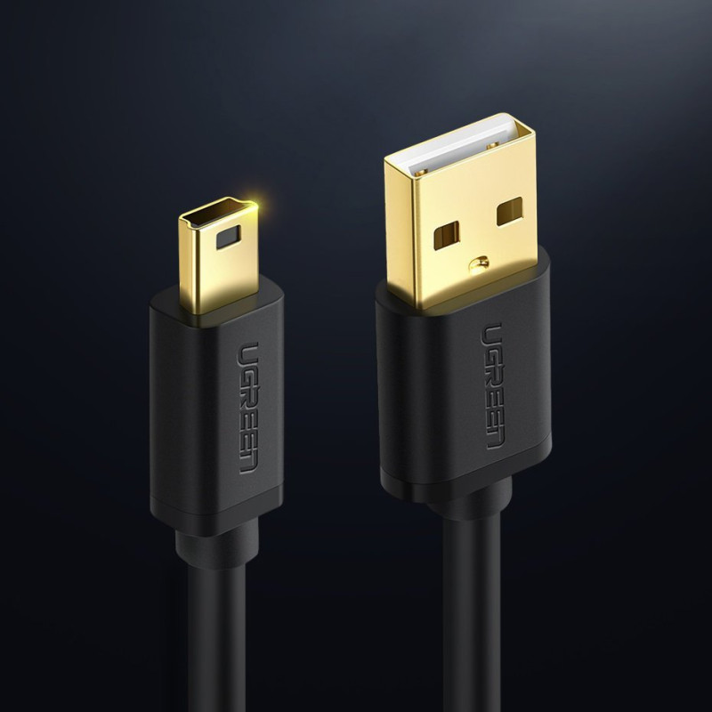 
USB - mini USB laidas 480 Mbps 1,5 m juodas
