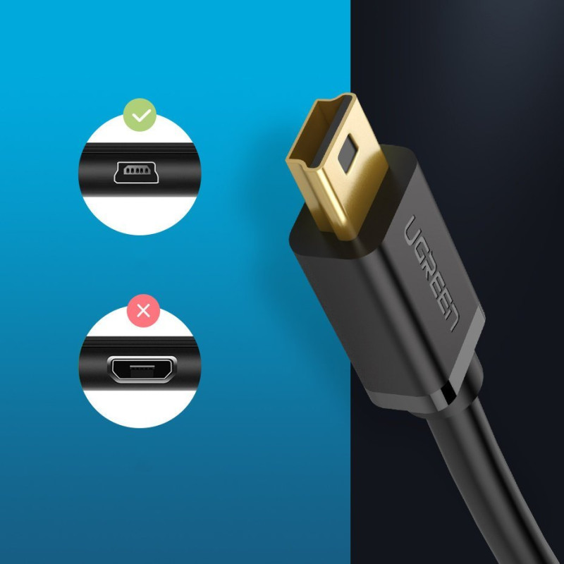 USB - mini USB laidas 480 Mbps 3m juodas