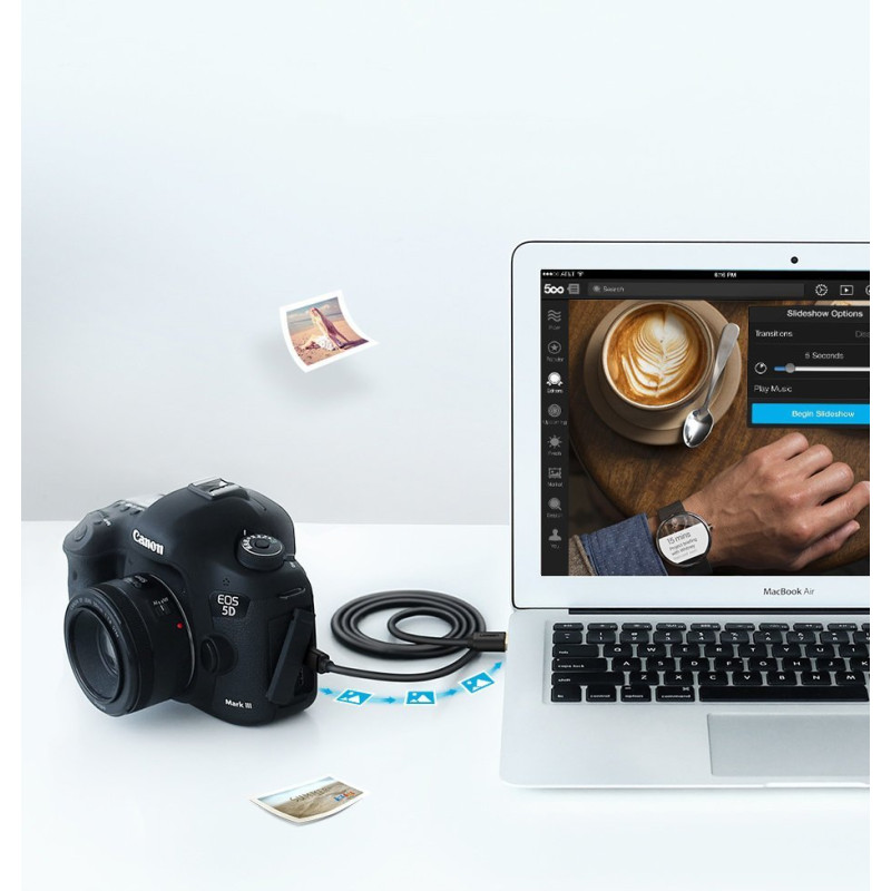 USB - mini USB laidas 480 Mbps 3m juodas
