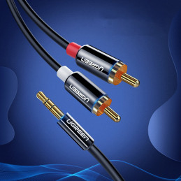 
Kabelio garso kabelis 3,5 mm mini lizdas - 2RCA 2m juodas
