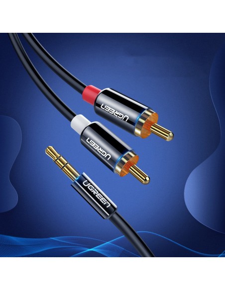 
Kabelio garso kabelis 3,5 mm mini lizdas - 2RCA 2m juodas
