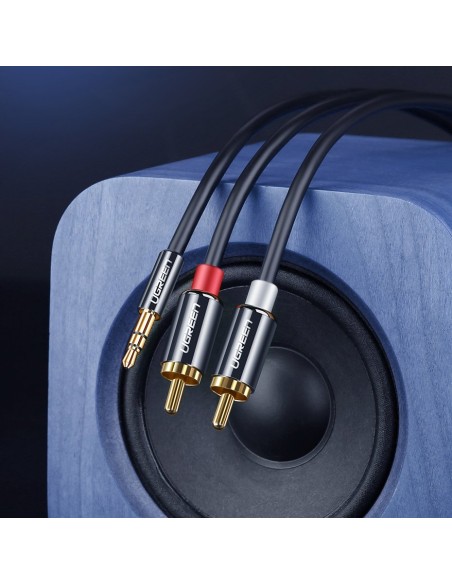 
Kabelio garso kabelis 3,5 mm mini lizdas - 2RCA 2m juodas
