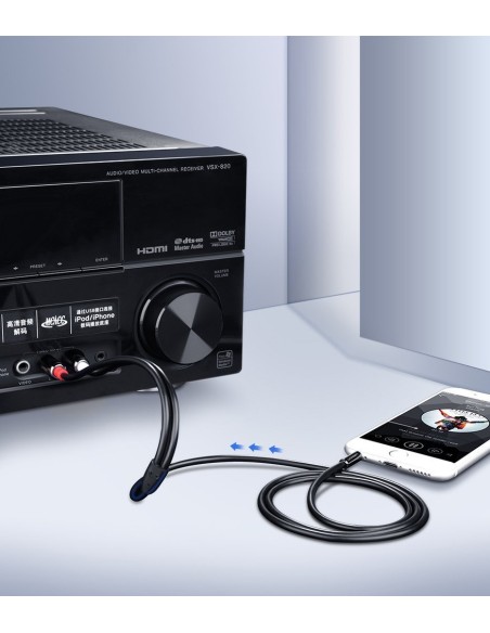 
Kabelio garso kabelis 3,5 mm mini lizdas - 2RCA 2m juodas
