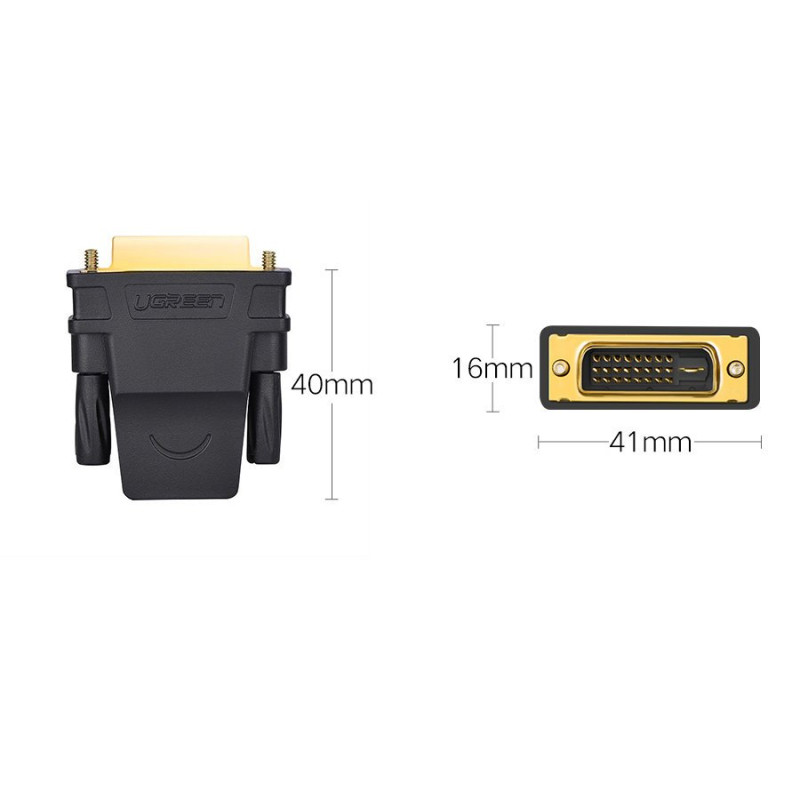 Adapterio kištukas HDMI moteriškas - DVI vyriškas FHD 60Hz juodas