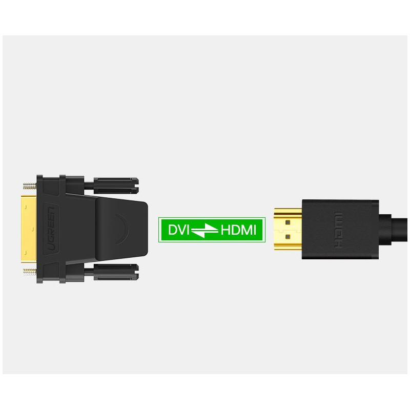 Adapterio kištukas HDMI moteriškas - DVI vyriškas FHD 60Hz juodas