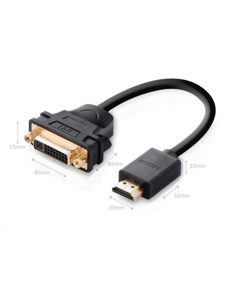 Kabelio adapterio adapteris DVI lizdas - HDMI kištukas 22cm juodas
 
Kabelio adapterio adapteris DVI lizdas - HDMI kištukas 22cm juodas