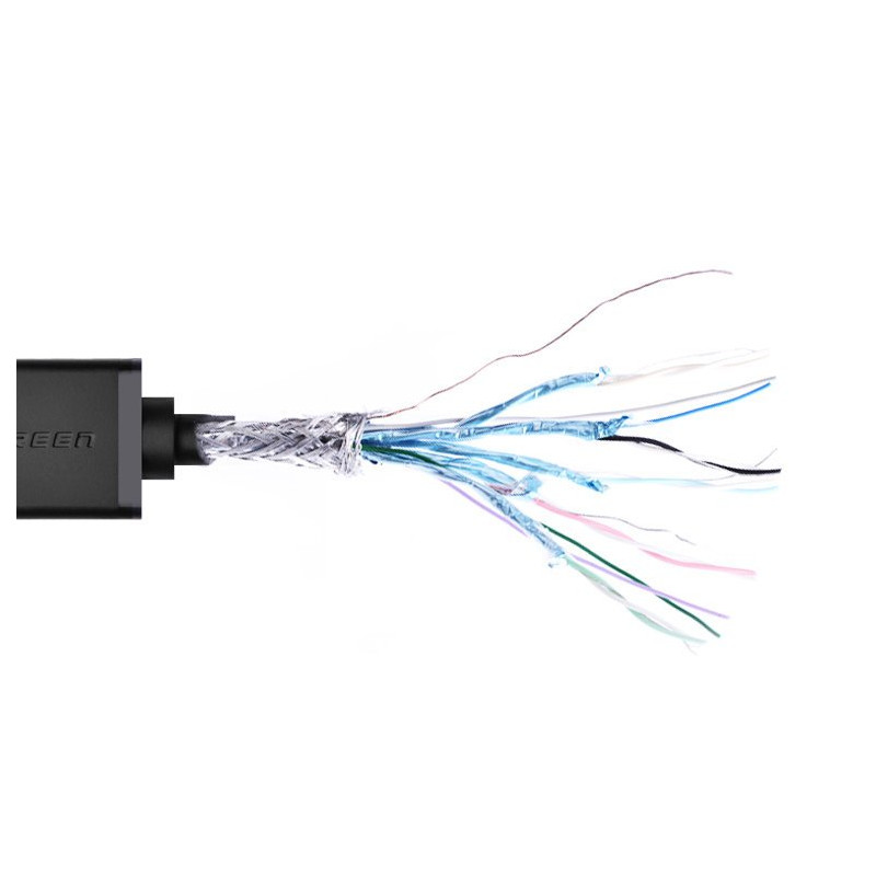 Adapterio kabelis HDMI lizdas - mini HDMI vyriškas 4K 60Hz HEC ARC 22cm juodas