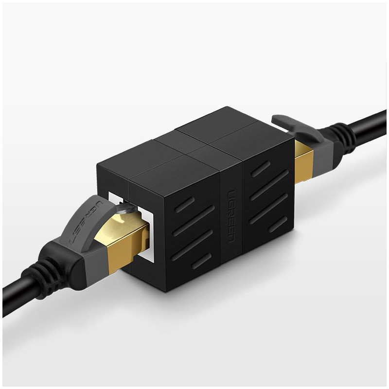 Tinklo jungtis, Ethernet RJ45 10Gbps tinklo kabelio jungtis, juoda