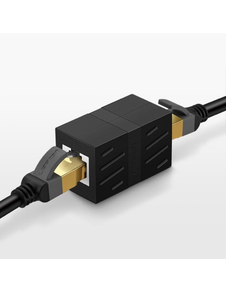 
Tinklo jungtis, Ethernet RJ45 10Gbps tinklo kabelio jungtis, juoda
