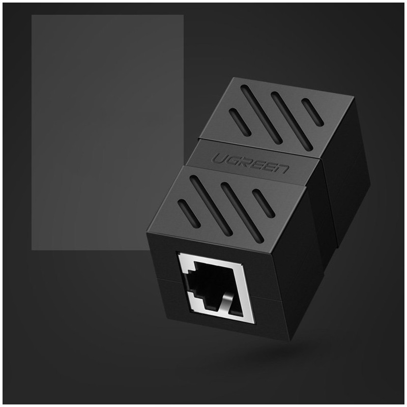 Tinklo jungtis, Ethernet RJ45 10Gbps tinklo kabelio jungtis, juoda