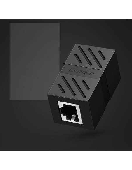 
Tinklo jungtis, Ethernet RJ45 10Gbps tinklo kabelio jungtis, juoda
