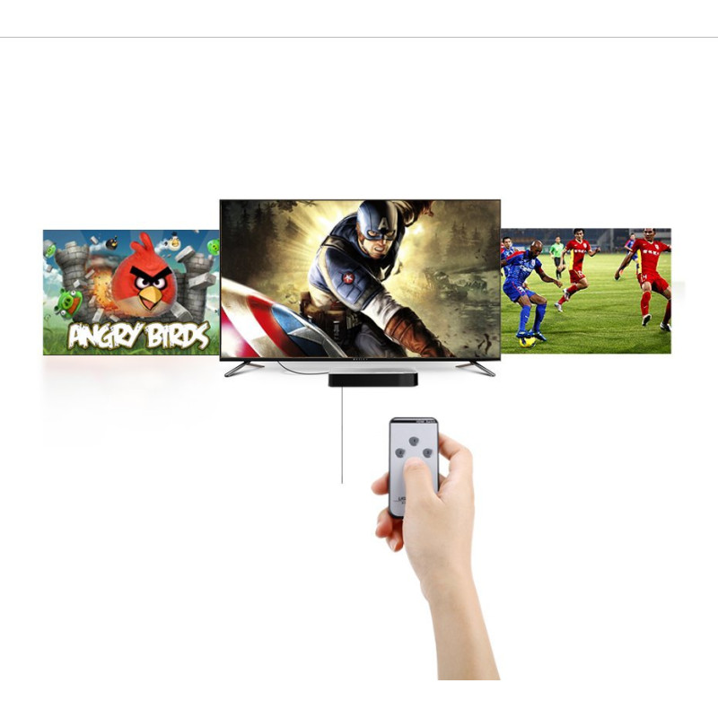HDMI skirstytuvo jungiklis – 3x HDMI 3D 4K juoda