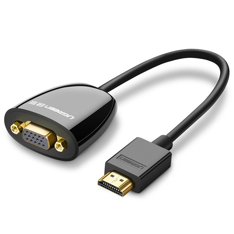 
Adapterio kabelis nuo HDMI kištuko iki VGA lizdo FHD juodas
