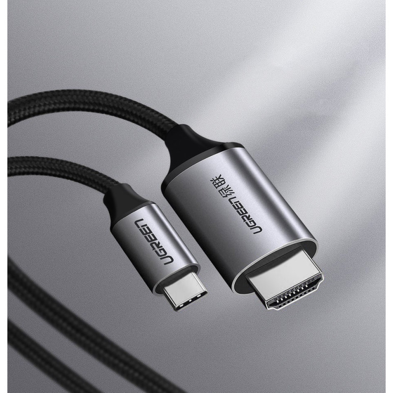 HDMI į USB-C adapterio laidas 4K 60 Hz 1,5 m juodai pilkas