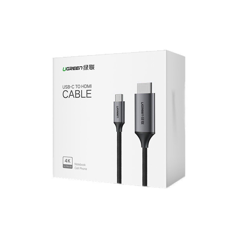 HDMI į USB-C adapterio laidas 4K 60 Hz 1,5 m juodai pilkas