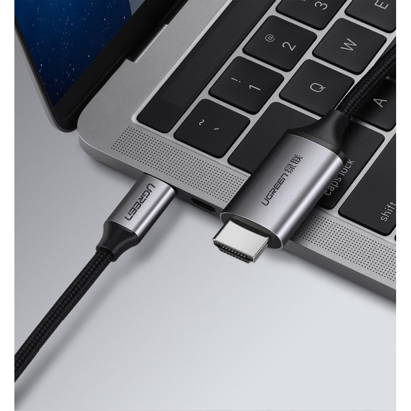 HDMI į USB-C adapterio laidas 4K 60 Hz 1,5 m juodai pilkas