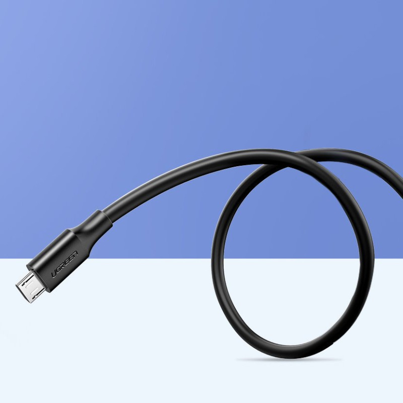 USB kabelis – micro USB 2.4A 480Mbps 1.5m juodas