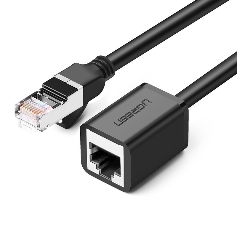 
FTP Ethernet vytos poros prailginimo kabelis RJ45 Cat 6 1000 Mbps 3m juodas
