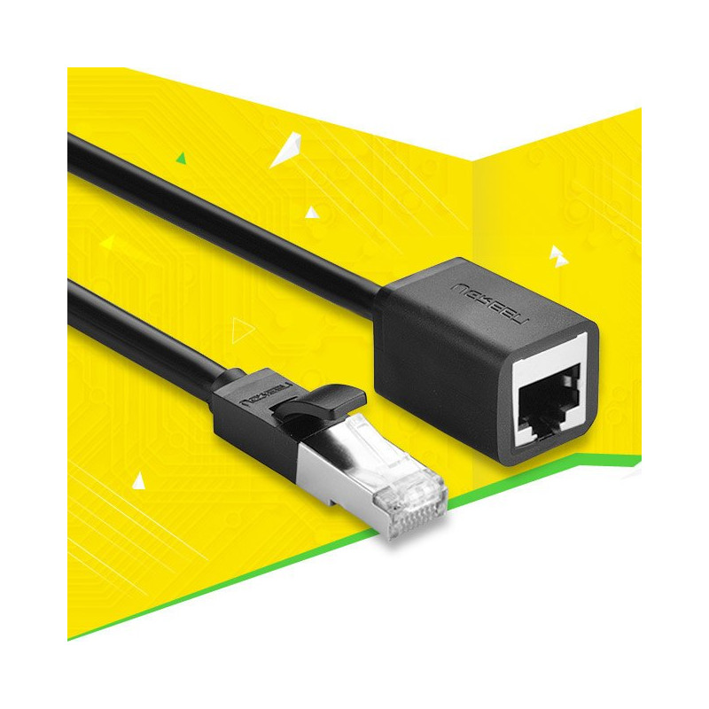 FTP Ethernet vytos poros prailginimo kabelis RJ45 Cat 6 1000 Mbps 5m juodas