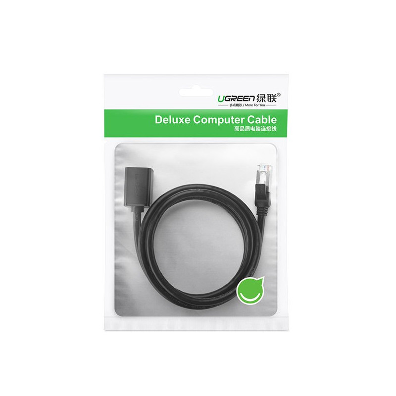 FTP Ethernet vytos poros prailginimo kabelis RJ45 Cat 6 1000 Mbps 5m juodas