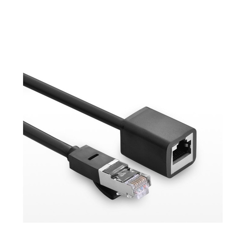FTP Ethernet vytos poros prailginimo kabelis RJ45 Cat 6 1000 Mbps 5m juodas