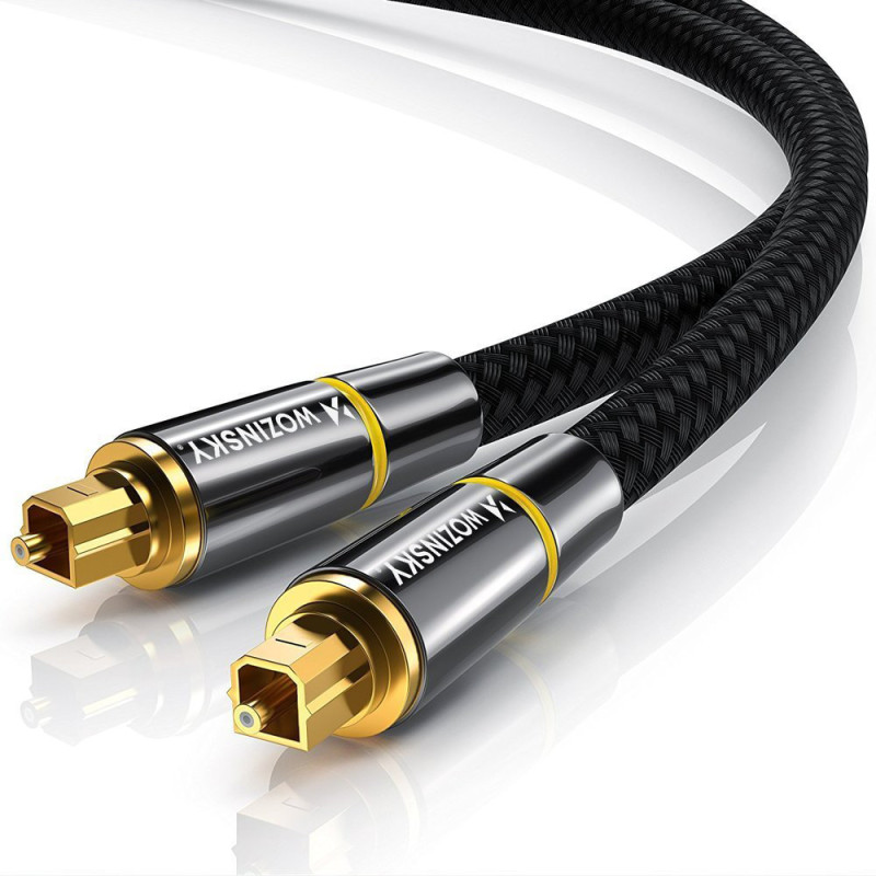 Optinis kabelis garso kabelis skaitmeninis optinis skaidulas Toslink SPDIF 5m juodas