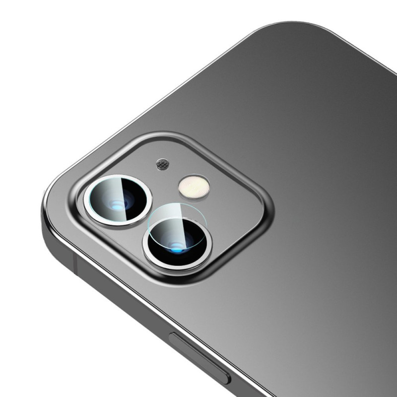 2x 0,25 mm 9H grūdintas stiklas kamerai skirtas iPhone 12 / iPhone 12 mini skaidrus