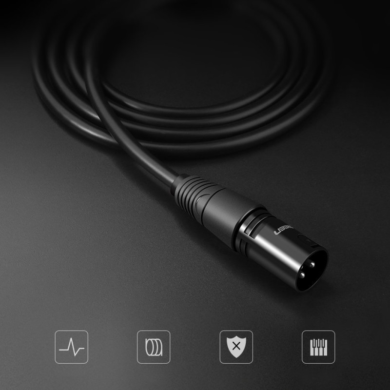 Garso ilgintuvas XLR mikrofonui, 3m, juodas