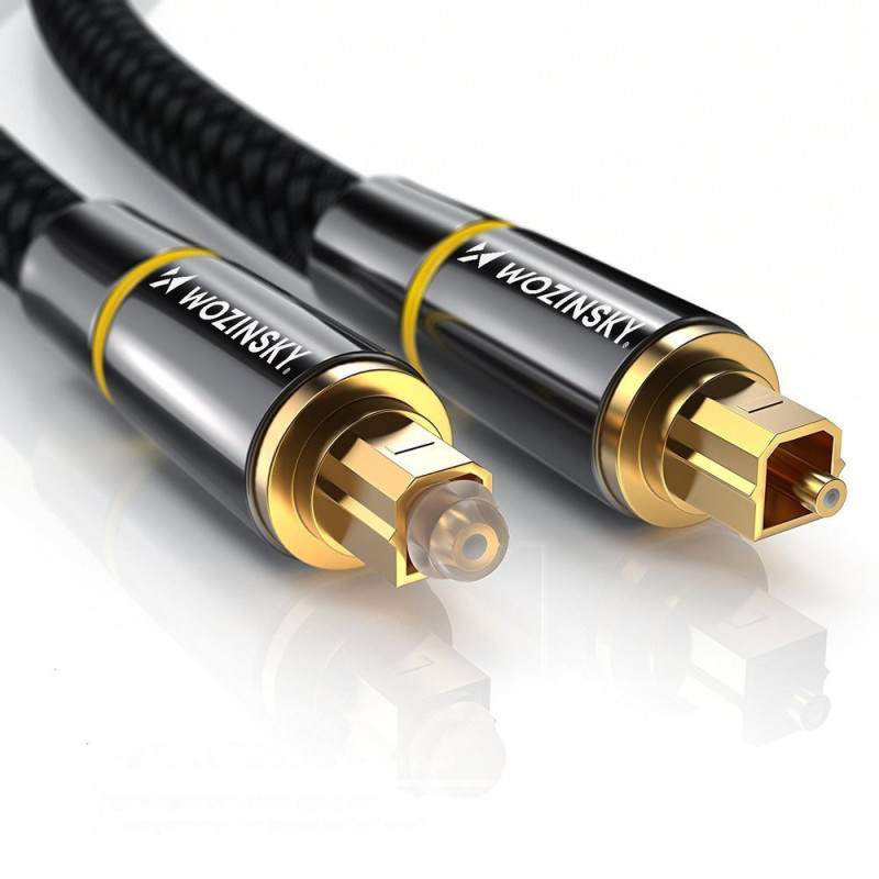 Optinis kabelis garso kabelis skaitmeninis optinis skaidulas Toslink SPDIF 5m juodas