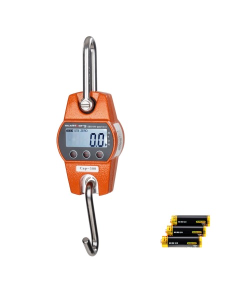 Komercinės kablio svarstyklės medžiotojams SBS-KW-300/100-O LCD iki 300kg Komercinės kablio svarstyklės medžiotojams SBS-KW-300/100-O LCD iki 300kg