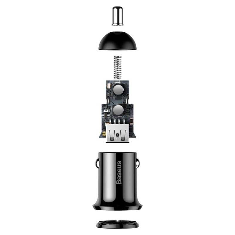 Grain PRO 2x USB 4.8A automobilinis įkroviklis, juodas