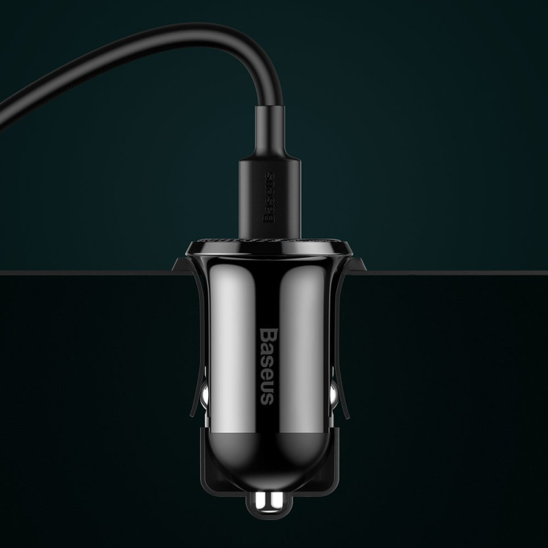 Grain PRO 2x USB 4.8A automobilinis įkroviklis, juodas