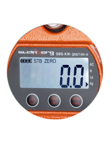 Komercinės kablio svarstyklės medžiotojams SBS-KW-300/100-O LCD iki 300kg Komercinės kablio svarstyklės medžiotojams SBS-KW-300/100-O LCD iki 300kg