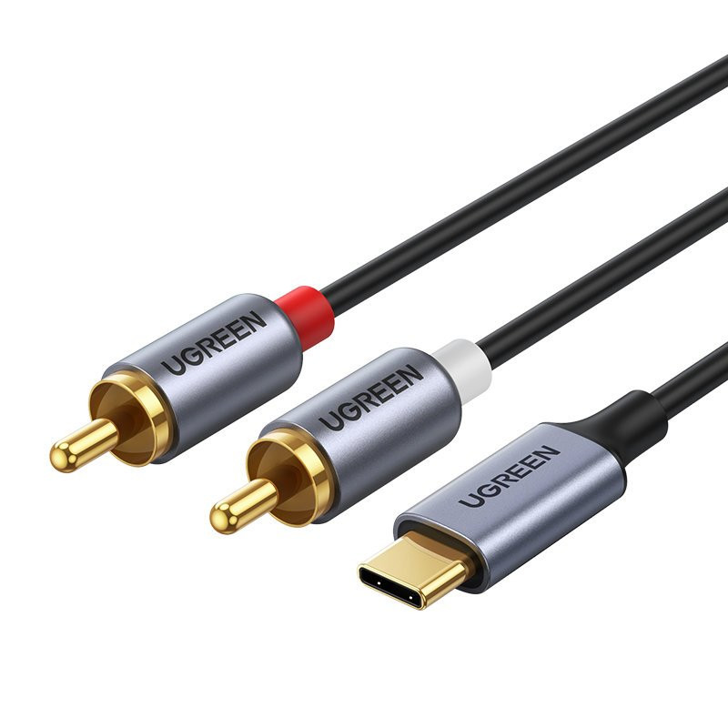 
Garso kabelis USB-C kištukas - 2RCA kištukas 1,5 m pilka
