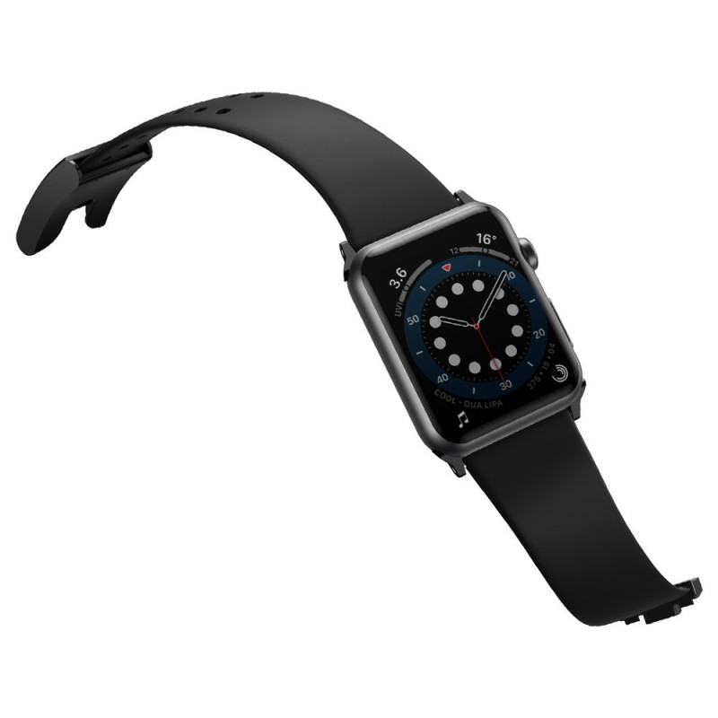 Apyrankė su dirželiu, skirta Apple Watch 3/ 4/ 5/ 6/ SE 38-40mm Slip-Thru Black