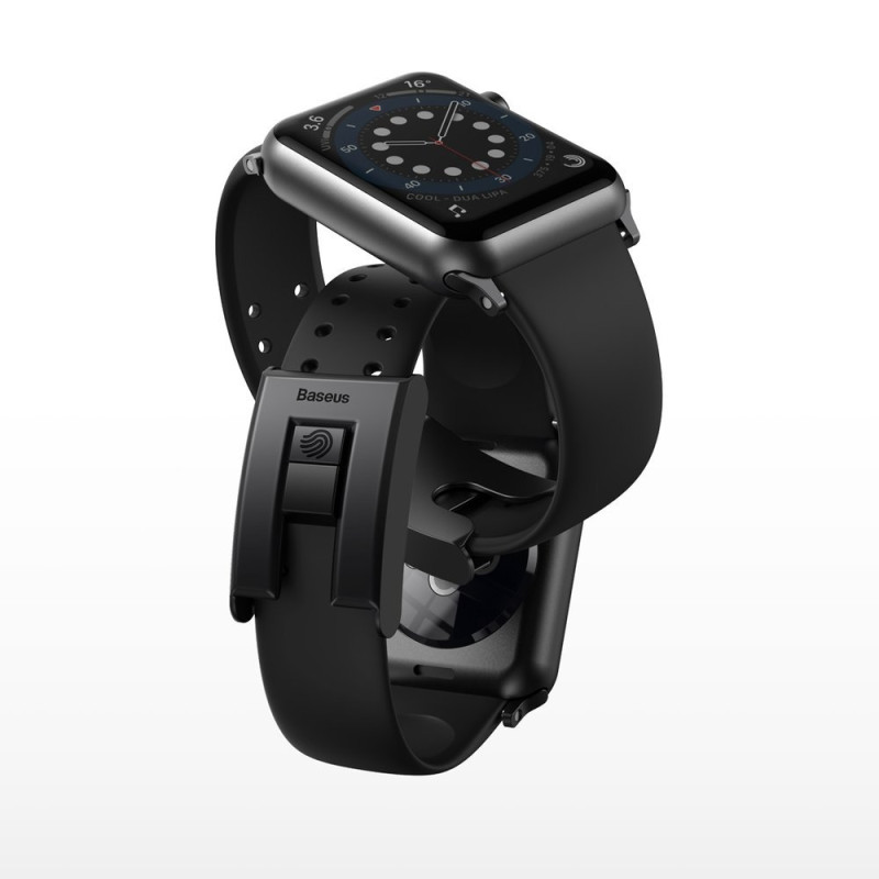 Apyrankė su dirželiu, skirta Apple Watch 3/ 4/ 5/ 6/ SE 38-40mm Slip-Thru Black
