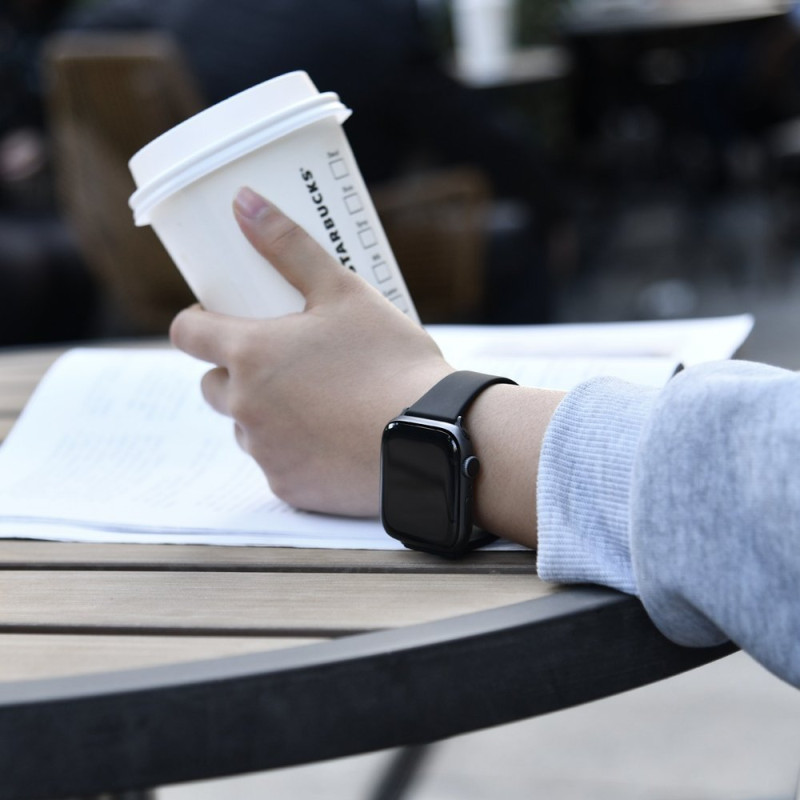 Apyrankė su dirželiu, skirta Apple Watch 3/ 4/ 5/ 6/ SE 38-40mm Slip-Thru Black