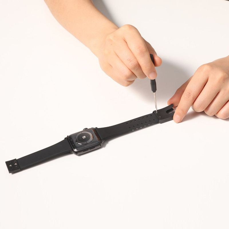 Apyrankė su dirželiu, skirta Apple Watch 3/ 4/ 5/ 6/ SE 38-40mm Slip-Thru Black