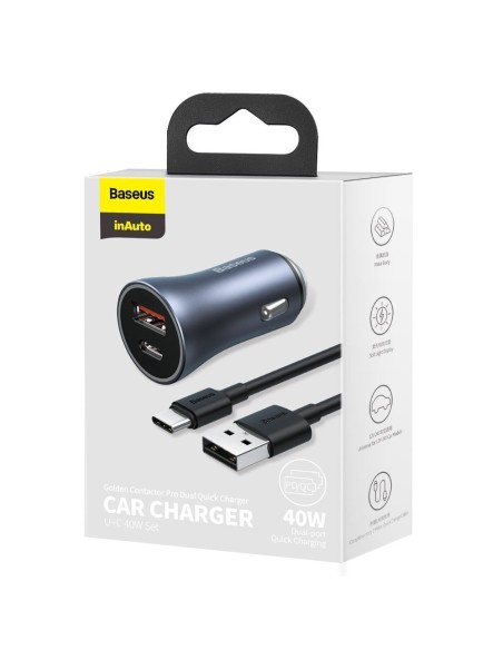 Greitas automobilinis įkroviklis 40W PD QC USB-C / USB + USB-C laidas pilkas
 
Greitas automobilinis įkroviklis 40W PD QC USB-C / USB + USB-C laidas pilkas