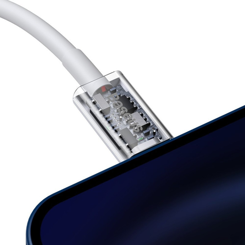 Kabelis iPhone USB Type C - Lightning Power Delivery 20W 1m baltas