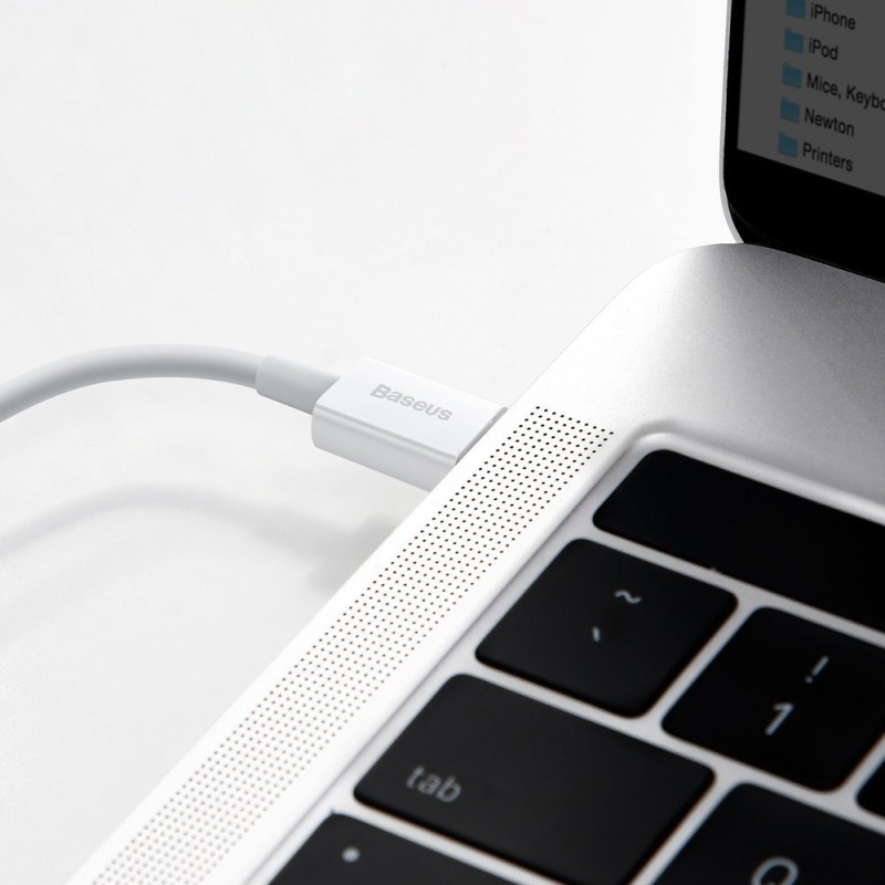 Kabelis iPhone USB Type C - Lightning Power Delivery 20W 1m baltas