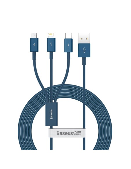3 viename laidas universalus USB - Lightning / USB-C / mikro USB 3.5A 1.5m mėlynas
 
3 viename laidas universalus USB - Lightning / USB-C / mikro USB 3.5A 1.5m mėlynas