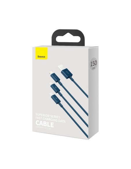 3 viename laidas universalus USB - Lightning / USB-C / mikro USB 3.5A 1.5m mėlynas
 
3 viename laidas universalus USB - Lightning / USB-C / mikro USB 3.5A 1.5m mėlynas