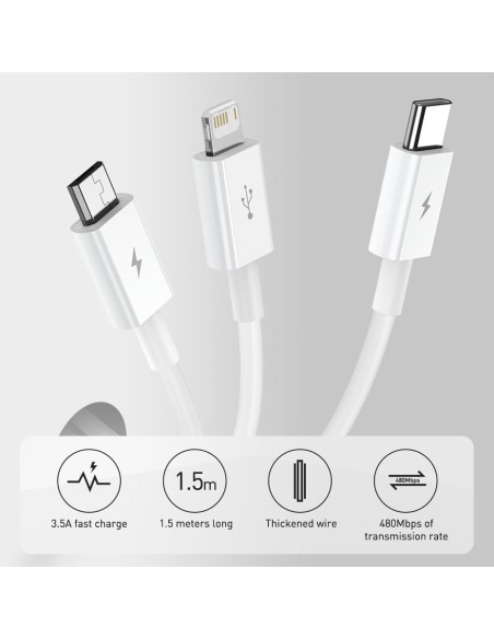 3 viename laidas universalus USB - Lightning / USB-C / mikro USB 3.5A 1.5m mėlynas
 
3 viename laidas universalus USB - Lightning / USB-C / mikro USB 3.5A 1.5m mėlynas