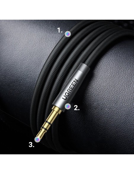 
Prailginamasis laidas AUX kabeliui 3,5 mm mini lizdas 1 m
