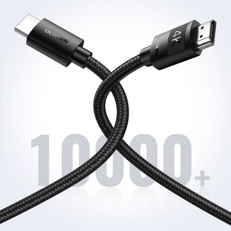 Patvarus pintas kabelis HDMI 2.0 4K 2m juodas