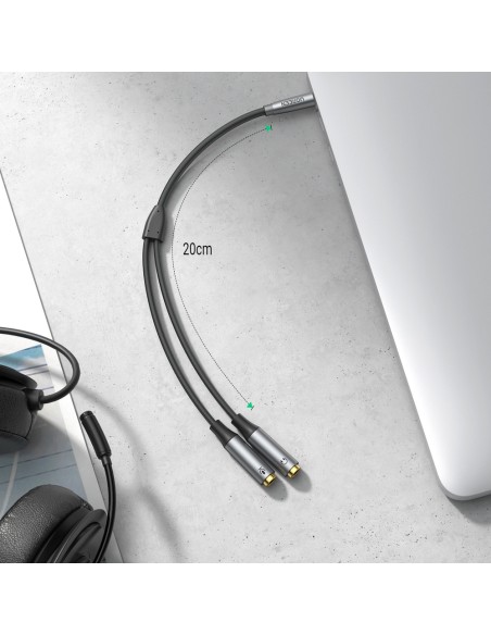 AUX kabelio skirstytuvas 3,5 mm kištukas ausinėms ir mikrofono įdėklas 20 cm juodas
 
AUX kabelio skirstytuvas 3,5 mm kištukas ausinėms ir mikrofono įdėklas 20 cm juodas