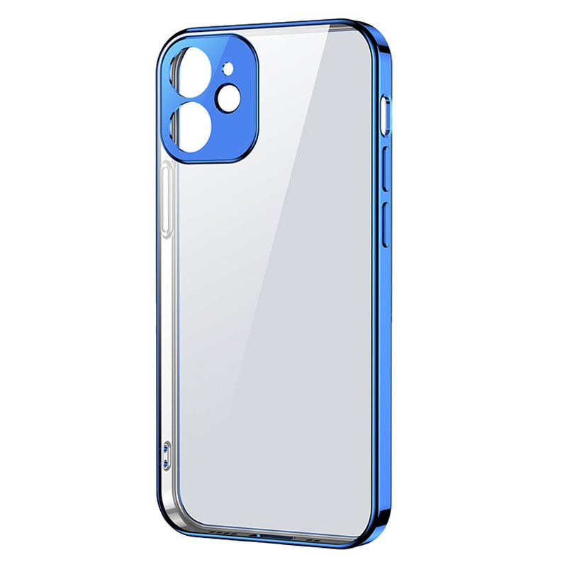 
Itin plonas skaidrus dėklas su metaliniu rėmeliu, skirtas iPhone 12 Pro, tamsiai mėlynas
